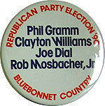 Phil Gramm - Clayton Williams - Joe Dial - Rob Mosbacher Jr. - 1990